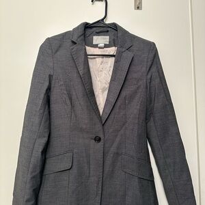 H&M Gray Blazer Tailored Suit Jacket